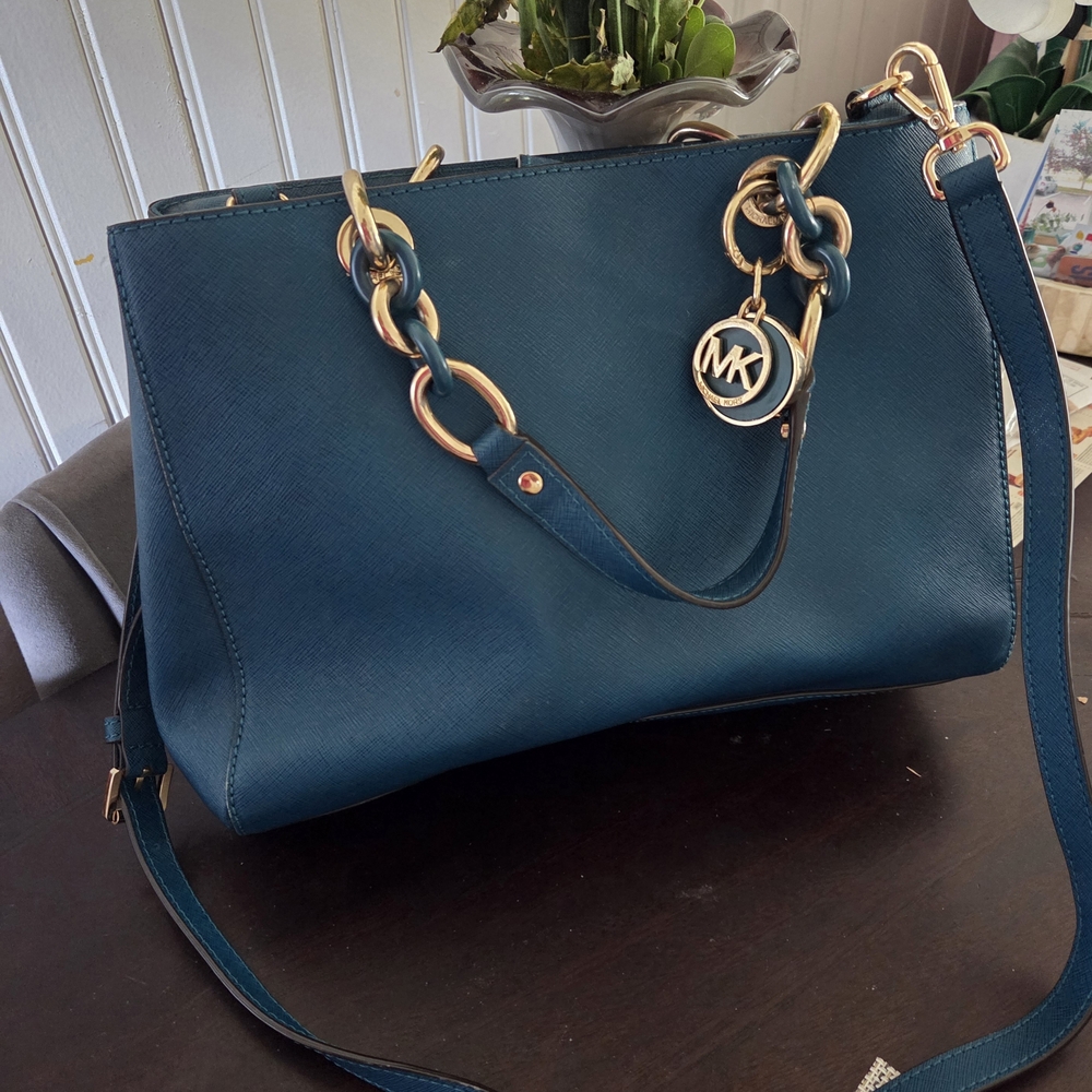 Michael Kors Teal GREEN Purse.
